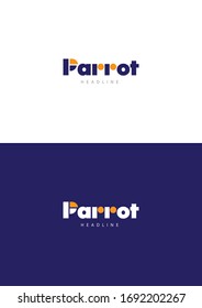 Parrot coin corp company logo template.