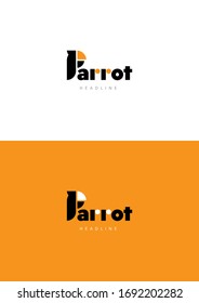 Parrot coin corp company logo template.