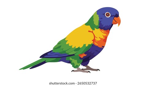 O papagaio é um pássaro colorido e inteligente conhecido por sua capacidade de imitar a fala humana. Tem penas brilhantes, muitas vezes em verde, vermelho, amarelo ou azul, e um bico forte e curvo. Papagaios são muito soc
