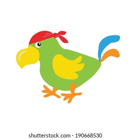 Parrot colorful vector illustration