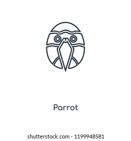 Parrot concept line icon. Linear Parrot concept outline symbol design. This simple element illustration can be used for web and mobile UI/UX.