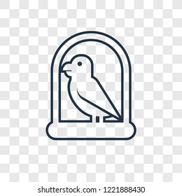 Parrot concept vector linear icon isolated on transparent background, Parrot concept transparency concept in outline style