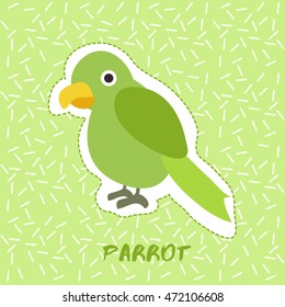Parrot : Cute Animal Set :  Vector Illustration