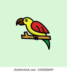Diseño del logo de Parrot lindo concepto