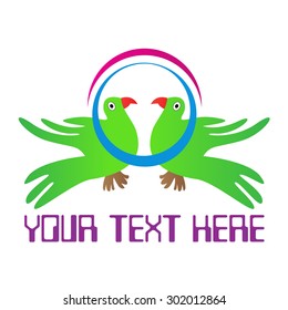 Parrot design isolated in white background.