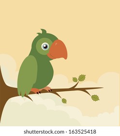 parrot design over sky background vector illustration 