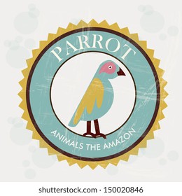 parrot design over white background vector illustration 