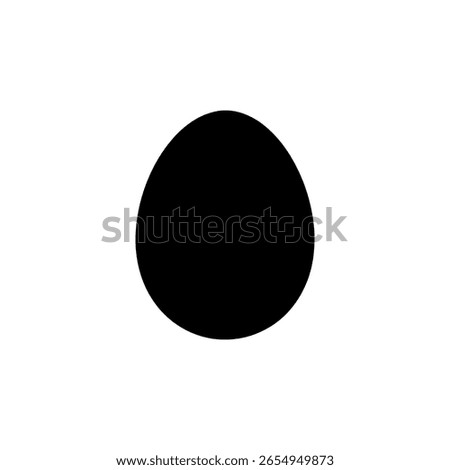 Parrot egg silhouette vector flat illustration design. 