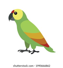 Parrot emoji tropial bird vector illustration