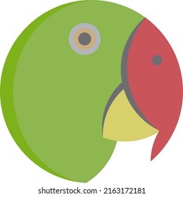 Parrot Face Color Logo Icon Vector