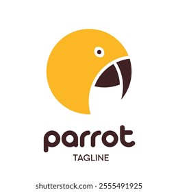 parrot, falcon, Caribbean, Eagle bird emblem vector creative logo Symbol Icon, face Illustration, Simple, minimalist Design, Perfect for a pet store, bird sanctuary, tropical brand, or business