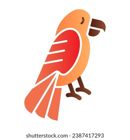 Parrot flat icon. Animal color icons in trendy flat style. Bird gradient style design, designed for web and app. Eps 10