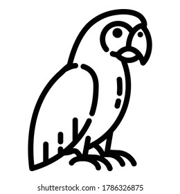 Parrot Flat Icon Isolated On White Background