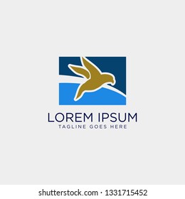 parrot or flying bird accounting, financial creative logo template