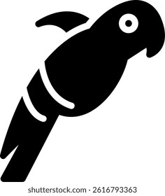 Parrot Glyph Vector Icon Design
