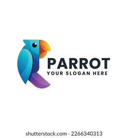 Parrot Gradient Illustration Icon Logo