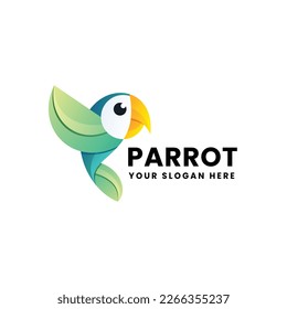 Parrot Gradient Logo Vector Icon Illustration