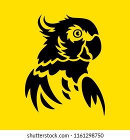 Parrot Graphic design for tattoo ink or wall decor sticker