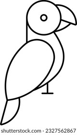 Parrot gray parrot cockatiel cockatoo macaw Outline