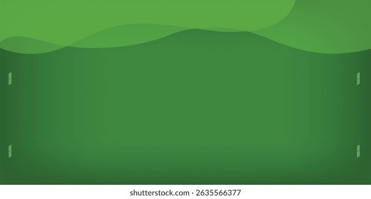 Parrot green wavey banner with an abstract background