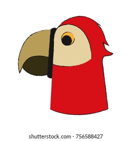 Parrot head cartoon
