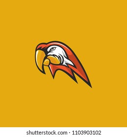 parrot head esport logo vector