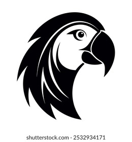 Parrot head tattoo illustration vector design