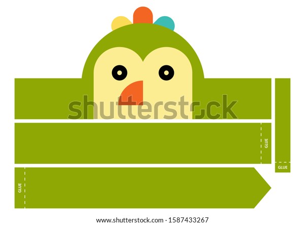 Parrot Headband Diy Paper Crown Stock Vector (Royalty Free) 1587433267