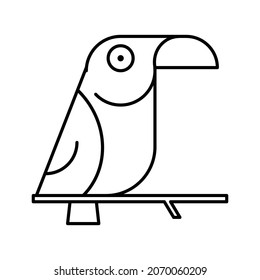 parrot icon, bird icon vector illustration