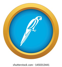 Parrot icon blue vector isolated on white background for any design