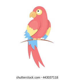 Parrot icon cartoon. 