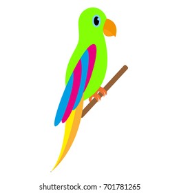 Parrot icon. Cartoon Parrot vector illustration