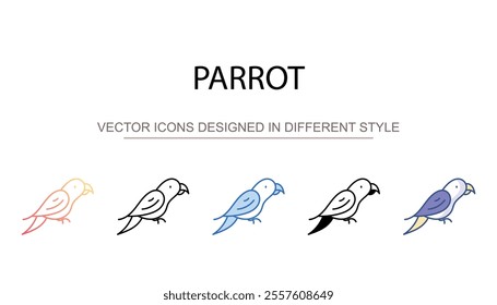 Parrot icon design with white background stock illustration