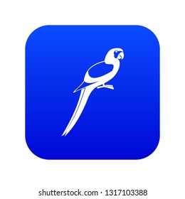 Parrot icon digital blue for any design isolated on white vector illustration