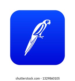 Parrot icon digital blue for any design isolated on white vector illustration