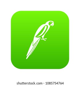 Parrot icon digital green for any design isolated on white vector illustration