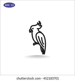 Parrot icon Flat.