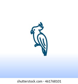 Parrot icon Flat.