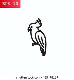 Parrot icon Flat.