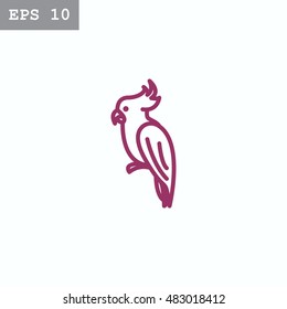 Parrot icon Flat.