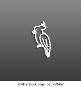 Parrot icon Flat.