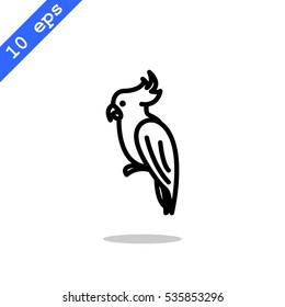 Parrot icon Flat.
