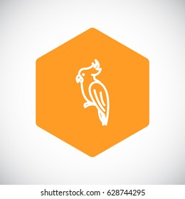 Parrot icon Flat.