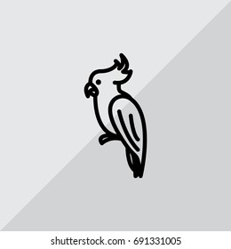Parrot icon Flat.