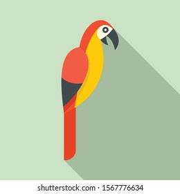 Parrot icon. Flat illustration of parrot vector icon for web design