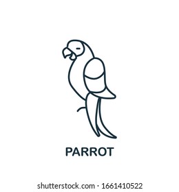 Parrot icon from home animals collection. Simple line element Parrot symbol for templates, web design and infographics