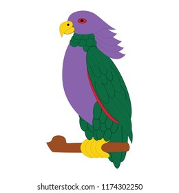 parrot icon illustration isolated vector sign symbol white background. Animal figure.