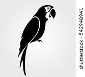 Parrot icon isolated on white background.
