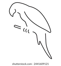 parrot icon isolated on white background, vector illustration.