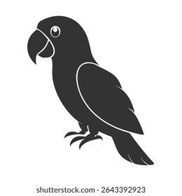 Parrot icon isolated on white background.